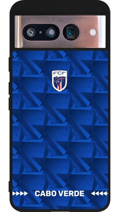 Coque Google Pixel 8 - Silicone rigide noir Maillot de football Cap-Vert 2026 personnalisable