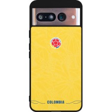 Google Pixel 8 Case Hülle - Silikon schwarz Kolumbien 2026 personalisierbares Fussballtrikot