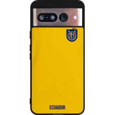 Coque Google Pixel 8 - Silicone rigide noir Maillot de football Equateur 2022