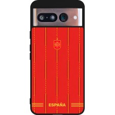 Coque Google Pixel 8 - Silicone rigide noir Maillot de football Espagne 2026 personnalisable