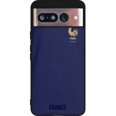 Coque Google Pixel 8 - Silicone rigide noir Maillot de football France 2022 personnalisable