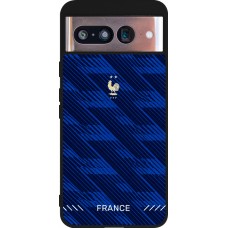 Coque Google Pixel 8 - Silicone rigide noir Maillot de football France 2026 personnalisable