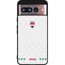 Coque Google Pixel 8 - Silicone rigide noir Maillot de football Irak 2026 personnalisable