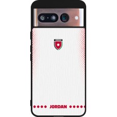 Coque Google Pixel 8 - Silicone rigide noir Maillot de football Jordanie 2026 personnalisable