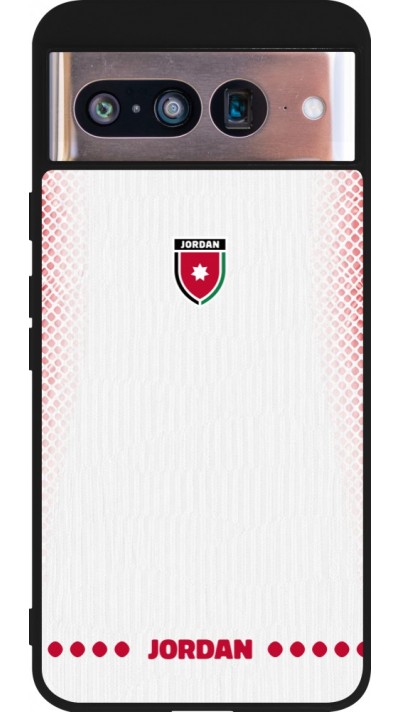 Coque Google Pixel 8 - Silicone rigide noir Maillot de football Jordanie 2026 personnalisable
