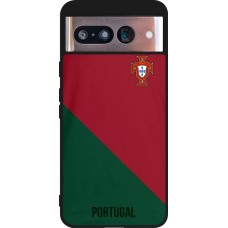 Coque Google Pixel 8 - Silicone rigide noir Maillot de football Portugal 2022