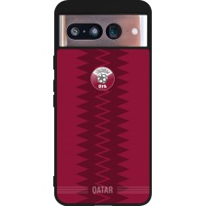 Coque Google Pixel 8 - Silicone rigide noir Maillot de football Qatar 2026 personnalisable
