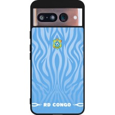 Coque Google Pixel 8 - Silicone rigide noir Maillot de football RD Congo 2026 personnalisable
