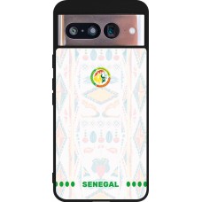 Coque Google Pixel 8 - Silicone rigide noir Maillot de football Sénégal 2026 personnalisable