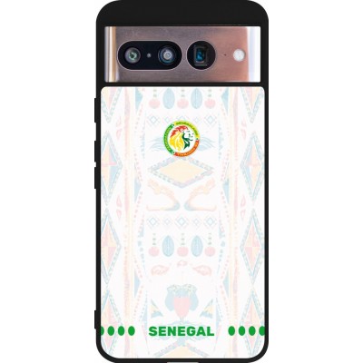 Google Pixel 8 Case Hülle - Silikon schwarz Senegal 2026 personalisierbares Fussballtrikot