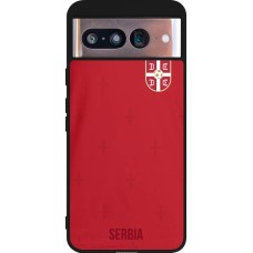 Google Pixel 8 Case Hülle - Silikon schwarz Serbien 2022 personalisierbares Fussballtrikot