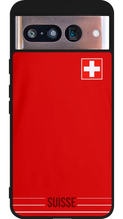 Google Pixel 8 Case Hülle - Silikon schwarz Football shirt Switzerland 2022