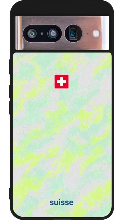 Coque Google Pixel 8 - Silicone rigide noir Maillot de football Suisse Away 2026 personnalisable