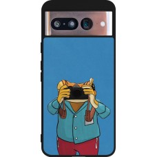 Google Pixel 8 Case Hülle - Silikon schwarz Frog with camera DTMF