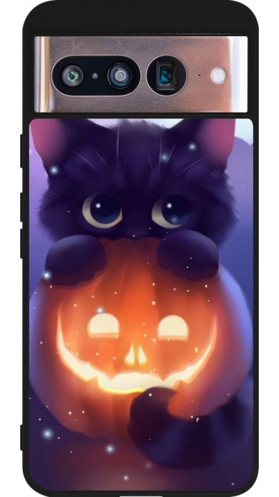 Google Pixel 8 Case Hülle - Silikon schwarz Halloween 17 15