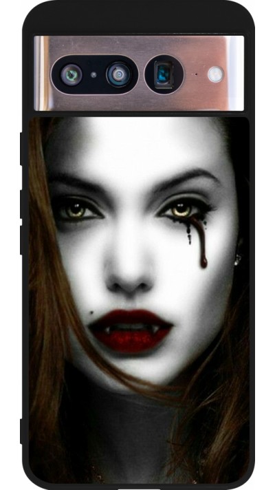 Google Pixel 8 Case Hülle - Silikon schwarz Halloween 2023 gothic vampire