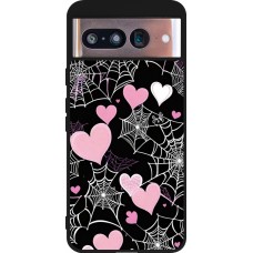 Coque Google Pixel 8 - Silicone rigide noir Halloween 2024 girly