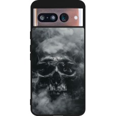 Google Pixel 8 Case Hülle - Silikon schwarz Halloween 2024 smoky skull