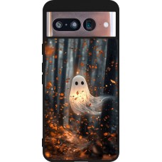 Coque Google Pixel 8 - Silicone rigide noir Halloween 2025 Ghost in the forest