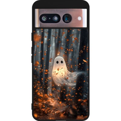 Coque Google Pixel 8 - Silicone rigide noir Halloween 2025 Ghost in the forest