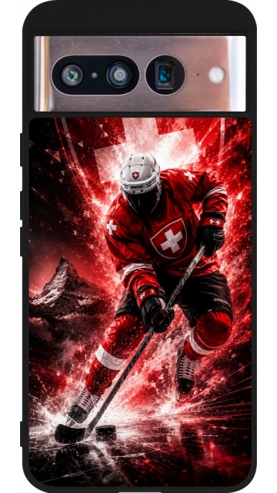 Coque Google Pixel 8 - Silicone rigide noir Hockey World Championship Player