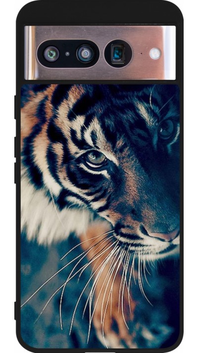 Coque Google Pixel 8 - Silicone rigide noir Incredible Lion