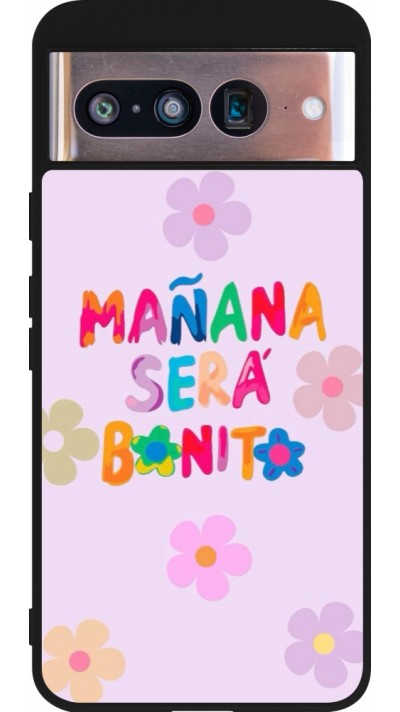 Google Pixel 8 Case Hülle - Silikon schwarz Karol G Manana sera bonito