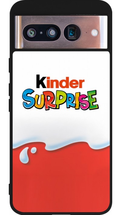 Google Pixel 8 Case Hülle - Silikon schwarz Kinder Surprise