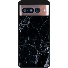 Google Pixel 8 Case Hülle - Silikon schwarz Marble Black 01