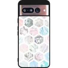 Google Pixel 8 Case Hülle - Silikon schwarz Marble Everything