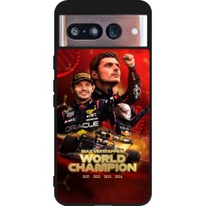 Coque Google Pixel 8 - Silicone rigide noir Max Verstappen Champion 2023
