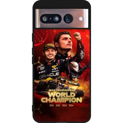 Google Pixel 8 Case Hülle - Silikon schwarz Max Verstappen Champion 2023