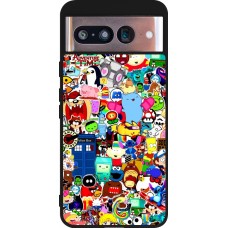 Coque Google Pixel 8 - Silicone rigide noir Mixed cartoons