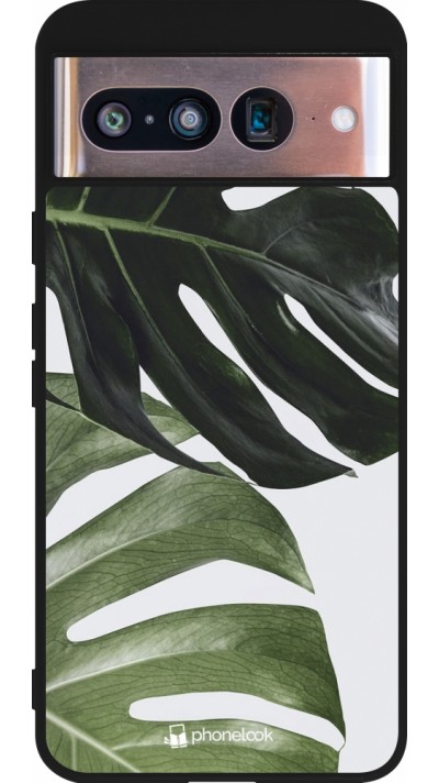 Coque Google Pixel 8 - Silicone rigide noir Monstera Plant