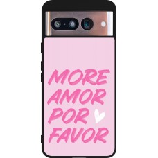 Google Pixel 8 Case Hülle - Silikon schwarz More amor porfavor