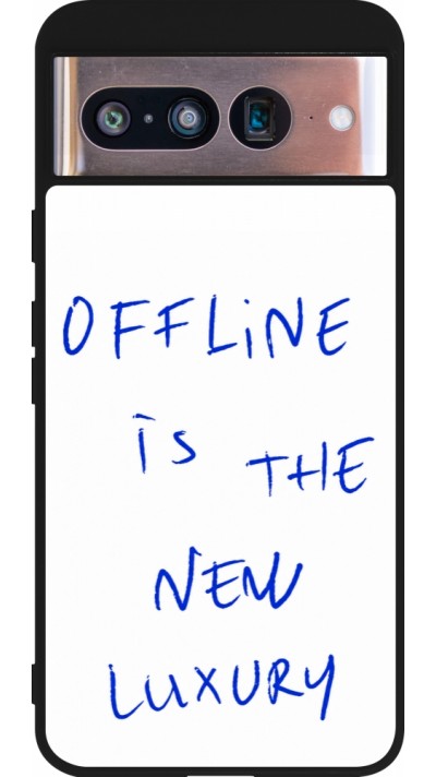 Google Pixel 8 Case Hülle - Silikon schwarz Offline is the new luxury