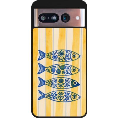 Google Pixel 8 Case Hülle - Silikon schwarz Portuguese fish 2026
