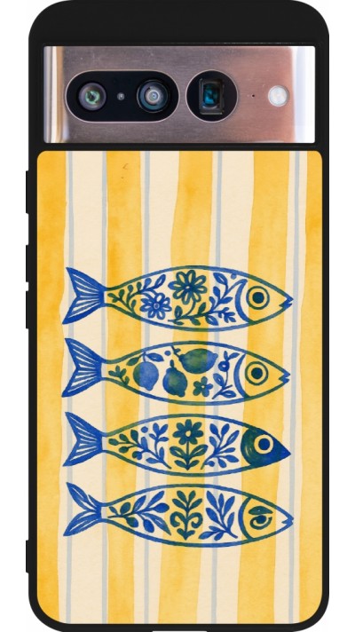 Google Pixel 8 Case Hülle - Silikon schwarz Portuguese fish 2026