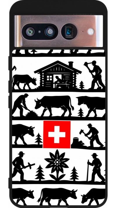 Google Pixel 8 Case Hülle - Silikon schwarz Poya Schweiz 1