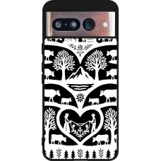 Coque Google Pixel 8 - Silicone rigide noir Poya Suisse 2 noir