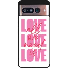 Google Pixel 8 Case Hülle - Silikon schwarz Saint Valentines Day 26 Love all we need is
