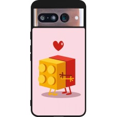 Google Pixel 8 Case Hülle - Silikon schwarz Saint Valentines Day 26 Puzzle