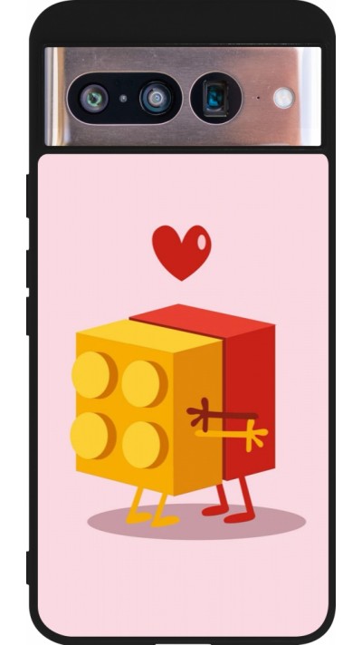 Google Pixel 8 Case Hülle - Silikon schwarz Saint Valentines Day 26 Puzzle