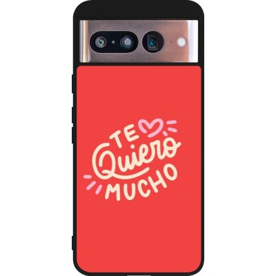 Coque Google Pixel 8 - Silicone rigide noir Saint Valentines Day 26 Te quiero mucho
