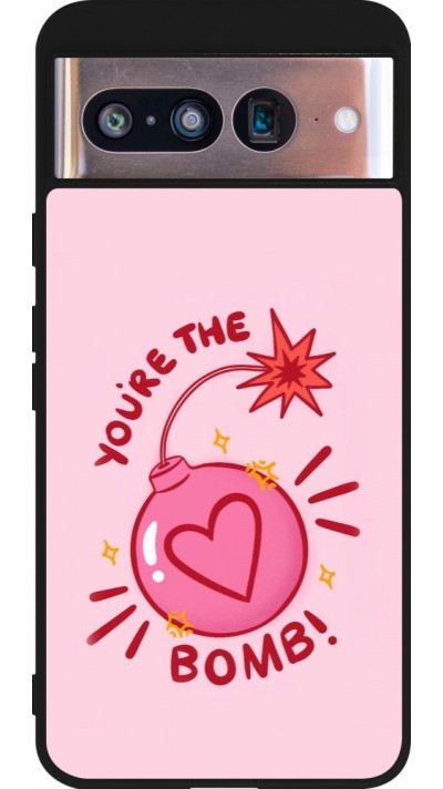 Google Pixel 8 Case Hülle - Silikon schwarz Saint Valentines Day 26 You are the bomb