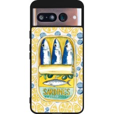 Google Pixel 8 Case Hülle - Silikon schwarz Sardines in oil 2026