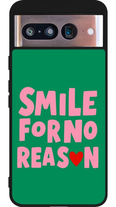 Google Pixel 8 Case Hülle - Silikon schwarz Smile for no reason 2026