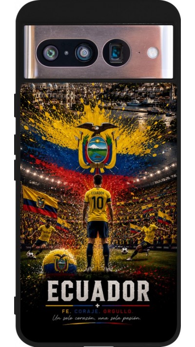 Google Pixel 8 Case Hülle - Silikon schwarz Fussball Ecuador splash 2026