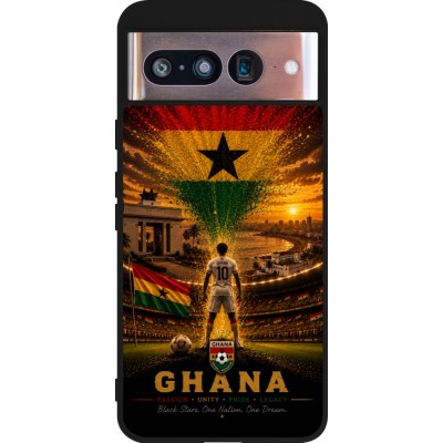 Google Pixel 8 Case Hülle - Silikon schwarz Fussball Ghana splash 2026