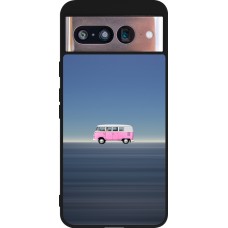 Google Pixel 8 Case Hülle - Silikon schwarz Spring 23 pink bus